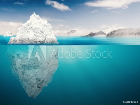 Picture of Iceberg on blue ocean